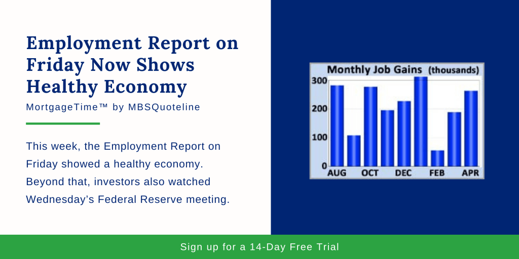 Employment Report on Friday Now Shows Healthy Economy mortgagetime mbsquoteline chart
