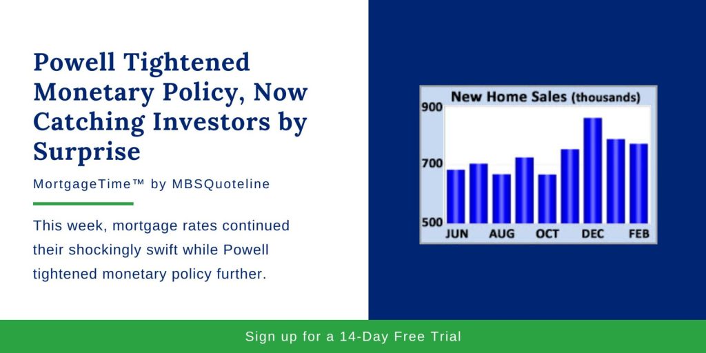 Powell Tightened Monetary Policy, Now Catching Investors by Surprise mortgagetime mbsquoteline chart