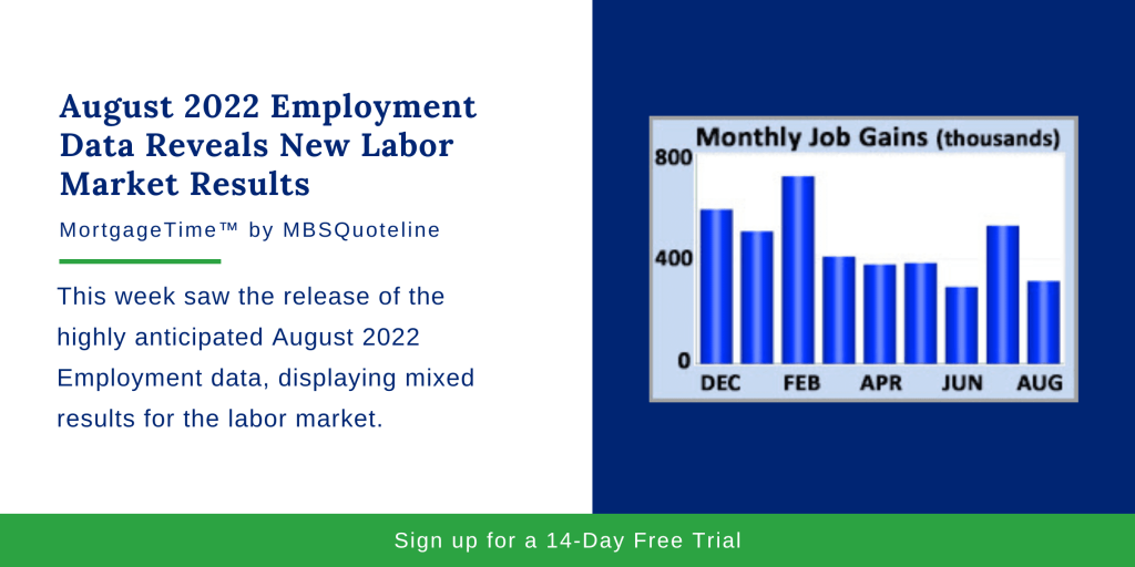 August 2022 Employment Data Reveals New Labor Market Results MortgageTime MBSQuoteline Featured