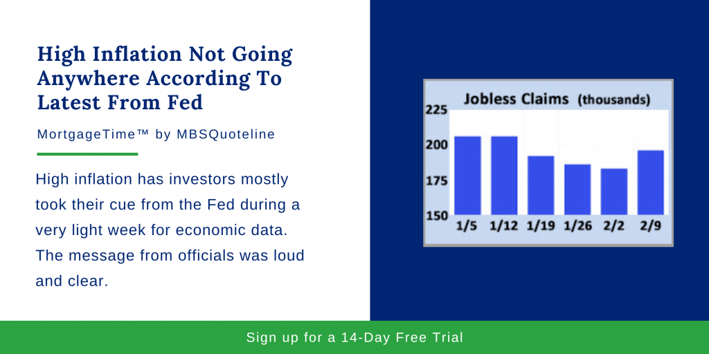 High Inflation Not Going Anywhere According To Latest From Fed Chart MortgageTime MBSQuoteline